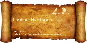 Laufer Marianna névjegykártya